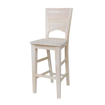 Whitewood Industries Solid Wood Canyon Solid Back Counter Height Dining Stool - 30" Seat Height S-483